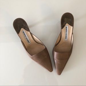 Tan leather Manolo Blahniks | Size 3/36